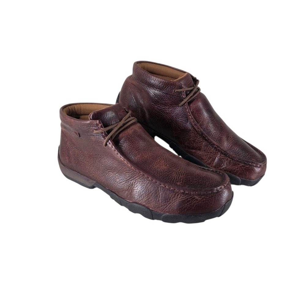Twisted X Mens 12 M Driving Mocs Brown Leather Chukka Shoes MDM0014